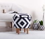 Atelier Del Sofa Puf Bohemio Blanco y Negro
